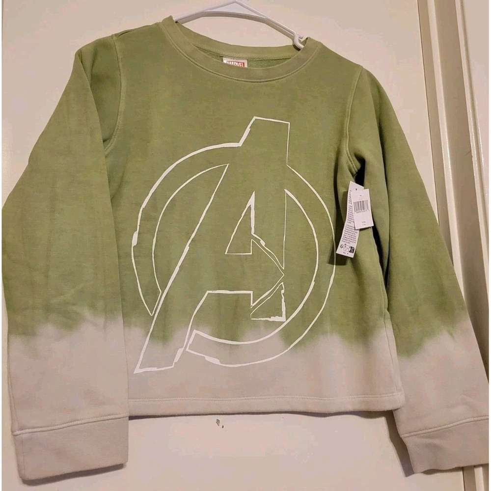 NWT Disney Marvel Avengers Youth 11/12 Army Green Sweatshirt